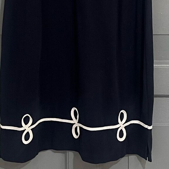 Talbots Petites Sleeveless Nautical Cotton Shift Dress Sz P M - Picture 2 of 5